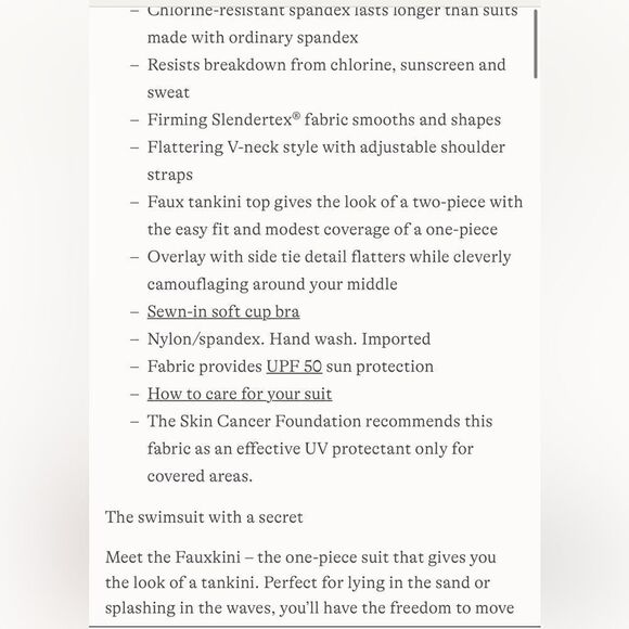 Land's End Plus Size one piece swimsuit slender fabric faux kini navy floral 22W - Picture 6 of 7